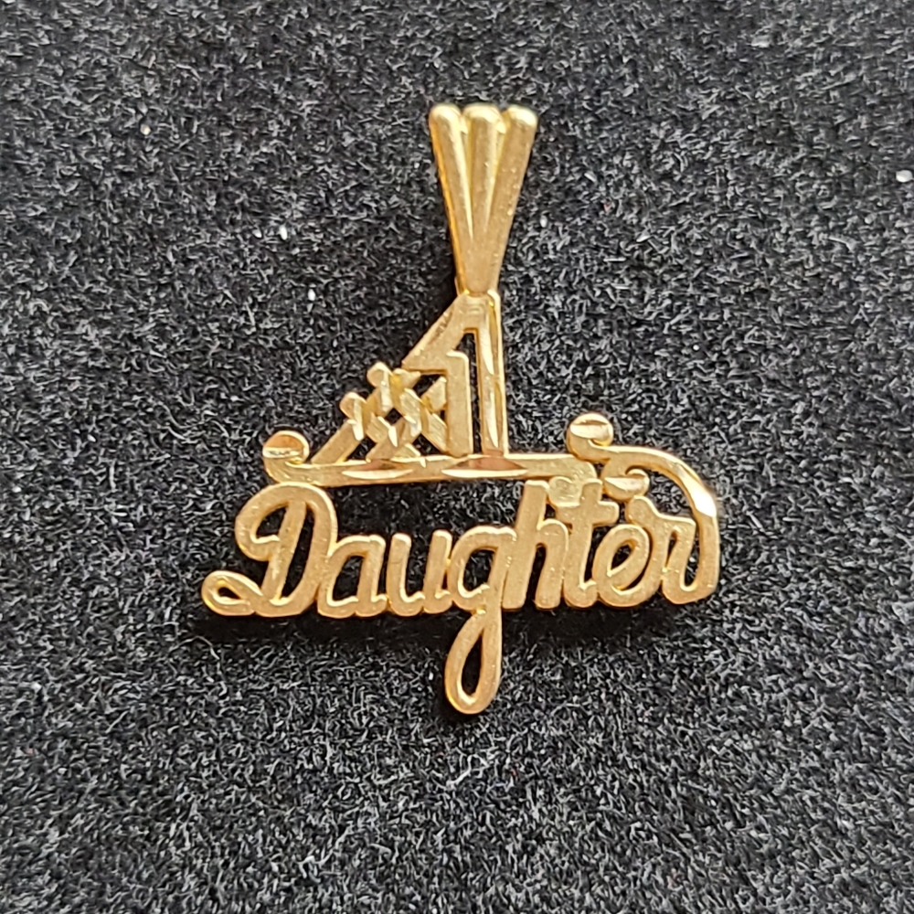14k Gold #1 Daughter Pendant